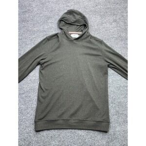 The Normal Brand Mens Hoodie Heather Charcoal Gray Pullover Small Back Logo
